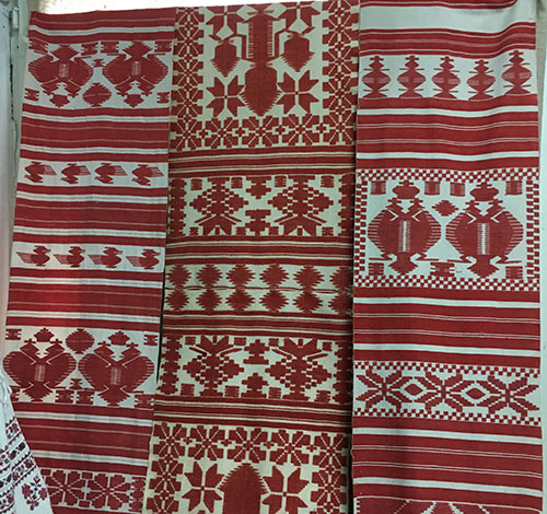 hand-woven ceremonial towels from northern Ukraine