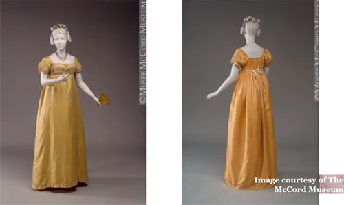 Silk dress from about 1810