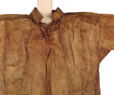 Aleut fishskin kid’s jacket from the 1880s stored in The Seweryn Udziela Ethnographic Museum in Kraków Poland