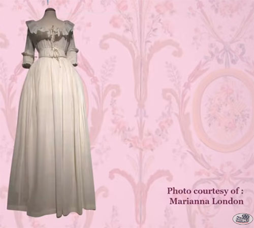 Movie costumes in Marie Antoinette historical drama film