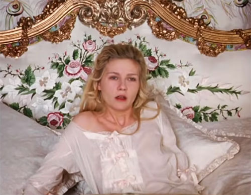 Movie costumes in Marie Antoinette historical drama film