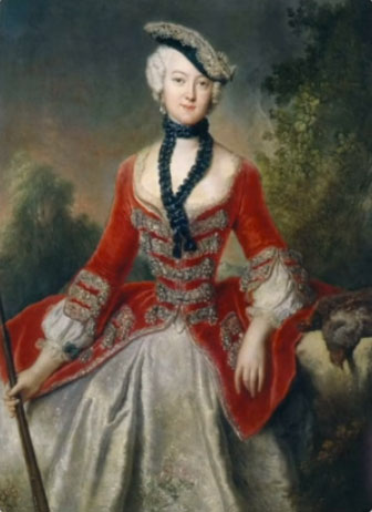 Portrait of Sophie Marie Gräfin Voss between 1746 -1751 Antoine Pesne