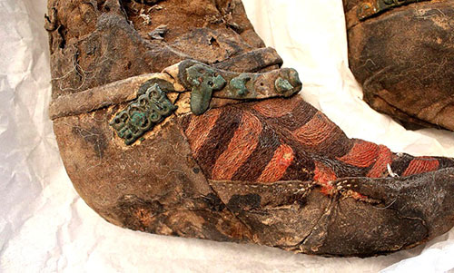Ancient shoes of Mongolian Adidas mummy