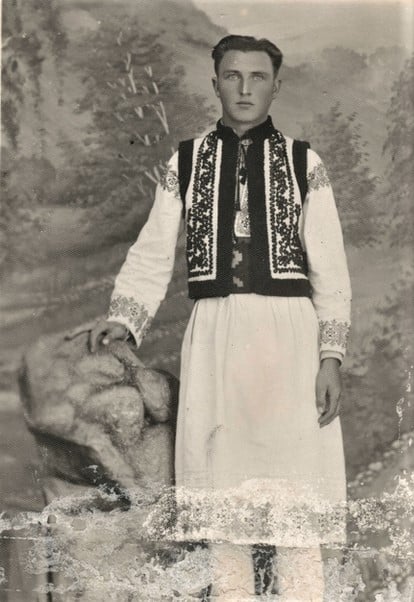 Ukrainian man in festive attire from Bukovyna area western Ukraine early 20th century