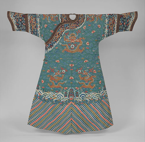 Female festive dragon robe, China, late 19th century