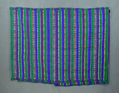Colorful Mayan refajo skirt belongs to Cakchiquel culture