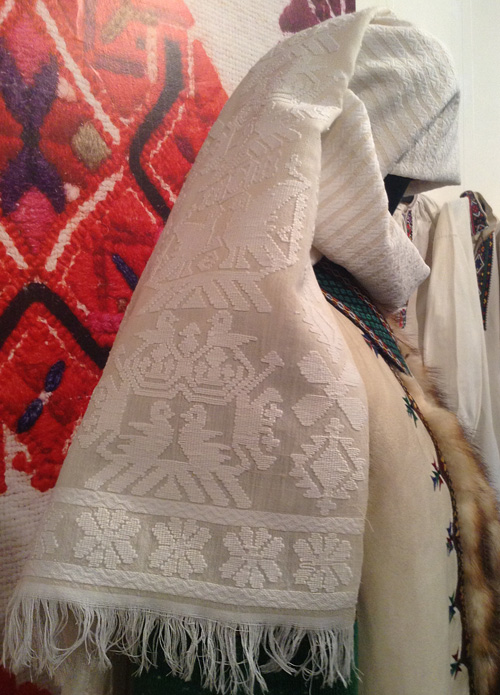 Ukrainian traditional needlework patterns on vintage clothing