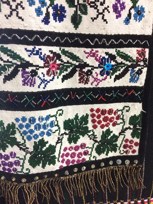 Ukrainian traditional embroidery patterns on vintage clothing