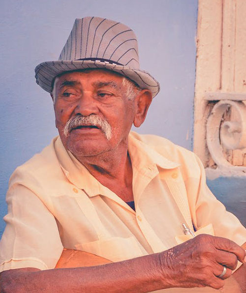 Cuban man in guayabera shirt