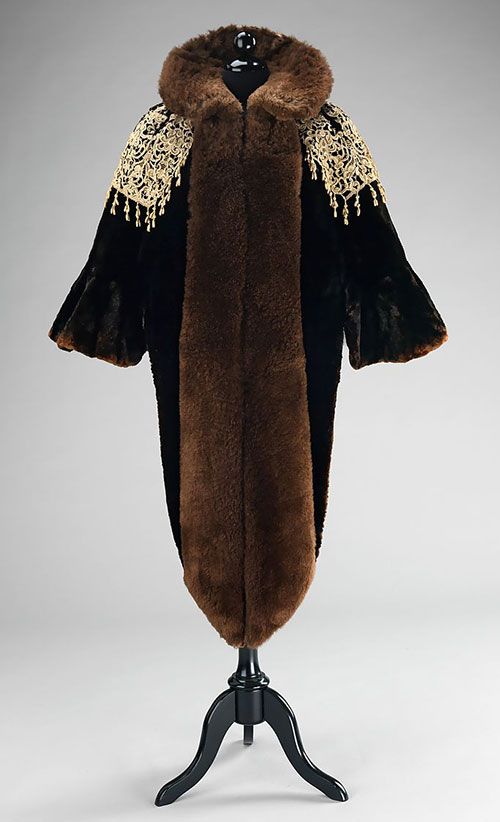 French evening fur mantle, 1887