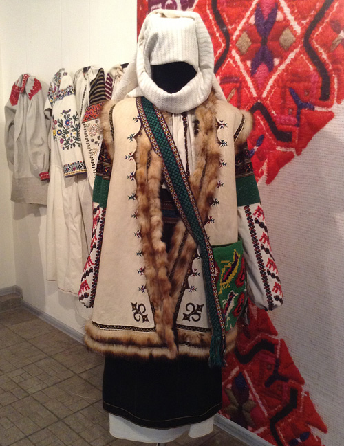 Warm sheepskin vest called “tsurkanka” or “muntian” from Bukovyna region, western part of Ukraine