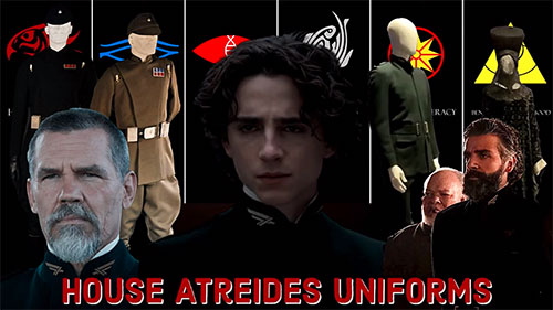 Dune 2021 show costumes. House Atreides military uniforms