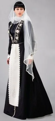 Traditional Georgian dress made by Samoseli Pirveli