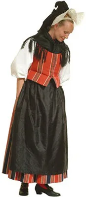 National women's clothes in Pornainen region of Finland
