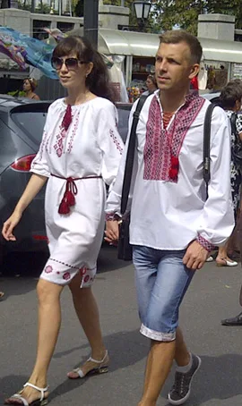 Parade of national embroidered clothing in Ukraine