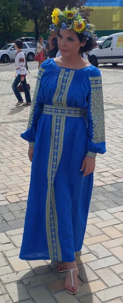Parade of national embroidered clothing in Ukraine