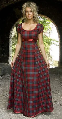 Charming lady's tartan dress