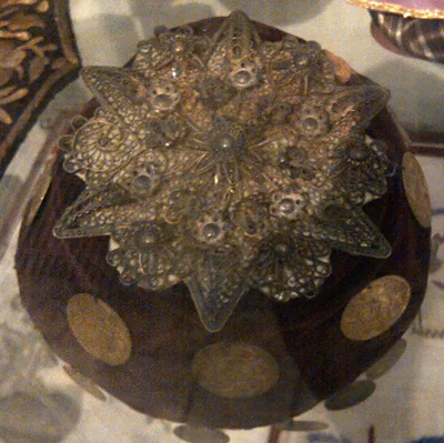 Crimean Tatar national female headgear vintage festive fez