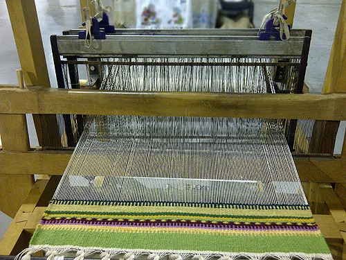 Ukrainian vintage wooden loom