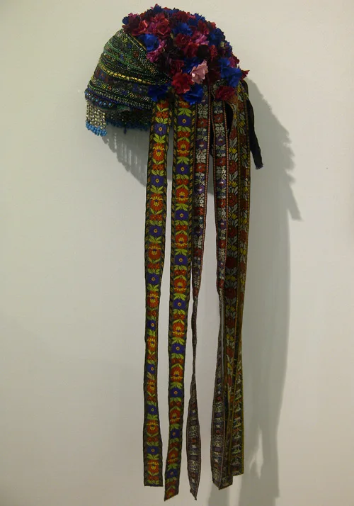 Intricate bridal headwear from western Ukraine