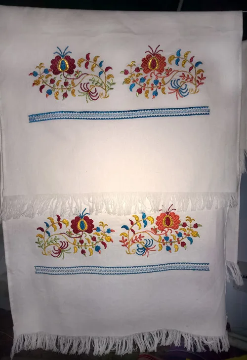 Vintage Crimean Tatar embroidered towel