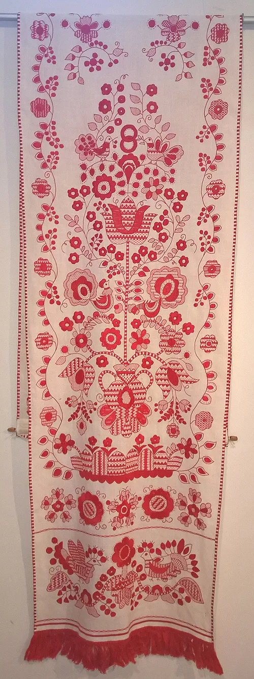 Embroidered ceremonial towel from Poltava region of Ukraine