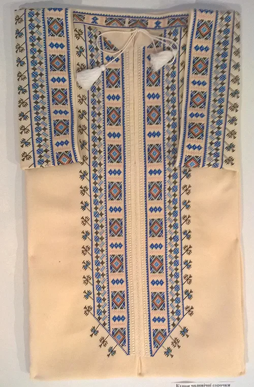 Samples of traditional Reshetylivka embroidery from central Ukraine