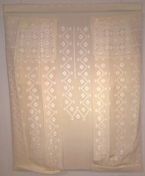 Samples of traditional Reshetylivka embroidery from central Ukraine
