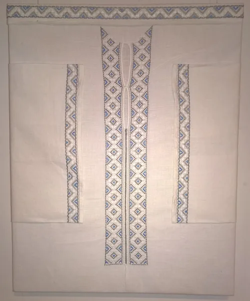 Samples of traditional Reshetylivka embroidery from central Ukraine