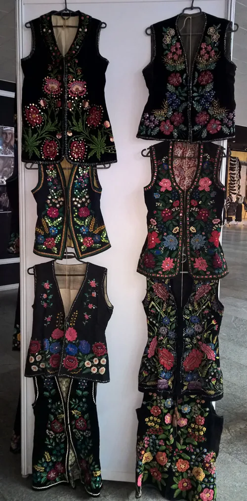 Ukrainian traditional vests with floral embroidery
