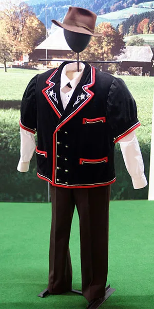 Men's festive attire from Canton of Bern
