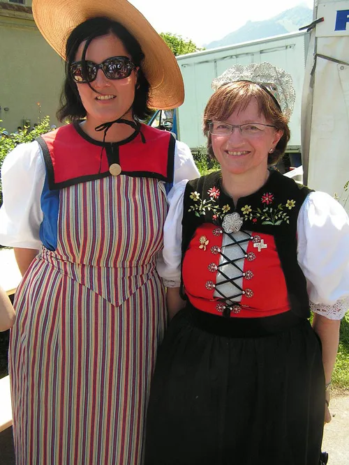 Women in national costumes from Canton of Fribourg