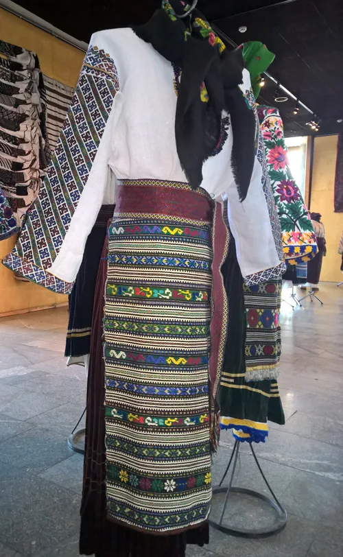 Vintage female clothing for married women, Borshchiv area (Ternopil region, Western part of Ukraine)