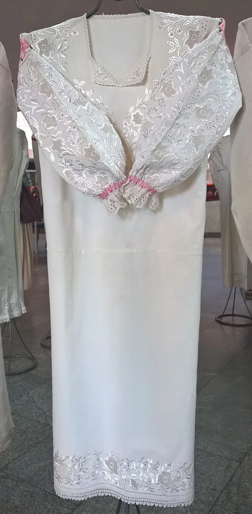 Richly embroidered female shirt from Bukovyna region of Ukraine