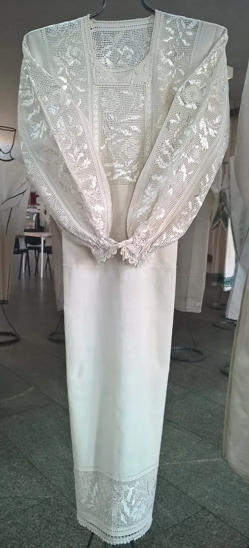 Richly embroidered female shirt from Bukovyna region of Ukraine