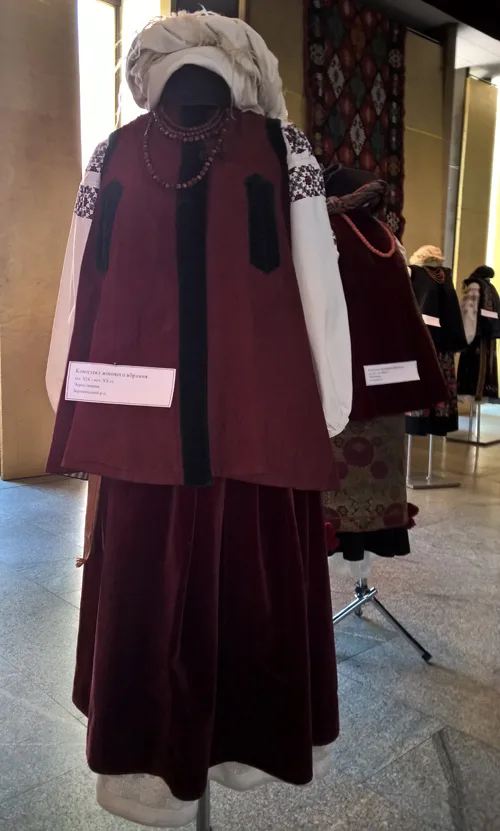 Traditional married woman's attire from Chernihiv region northern Ukraine
