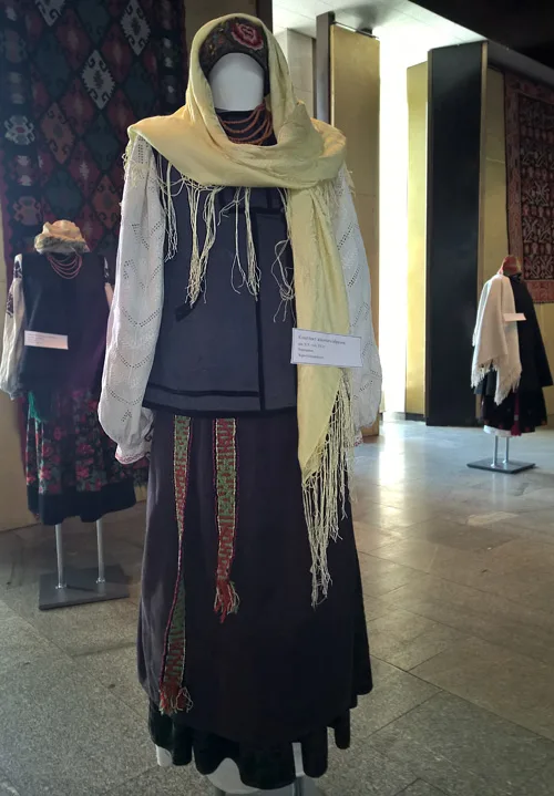 Traditional costume of married woman from Cherkasy region central Ukraine