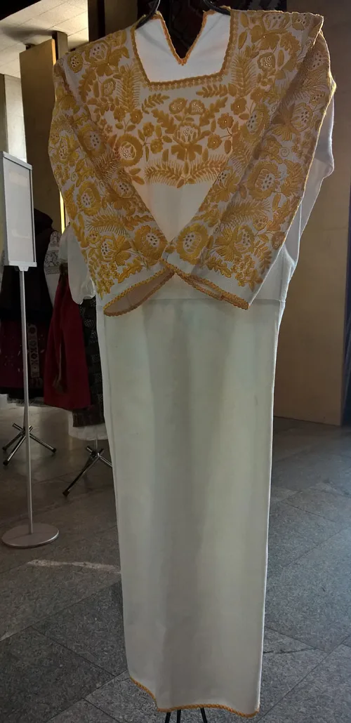 Richly embroidered female shirt from Bukovyna region of Ukraine