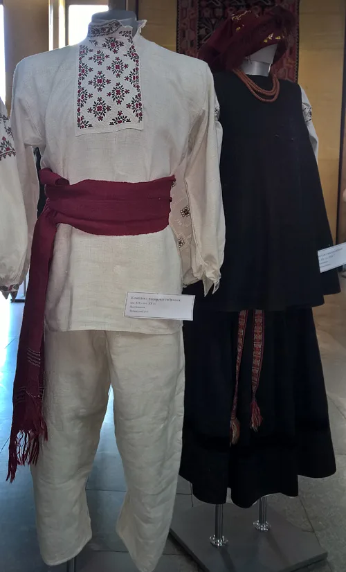 Male and female national costume from Poltava region central Ukraine