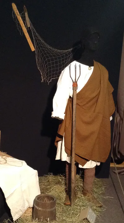 Reconstruction of clothes of peasant man from Kyiv region Ukraine Kievan Rus 10th century