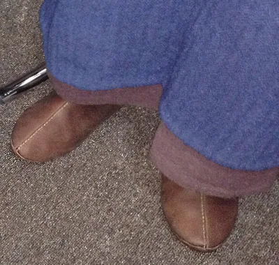 Women's leather shoes of noble woman from Sweden 10th century Reconstruction
