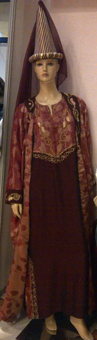 National costume of Lebanon. Sleeves of traditional female dresses can be attached and detached