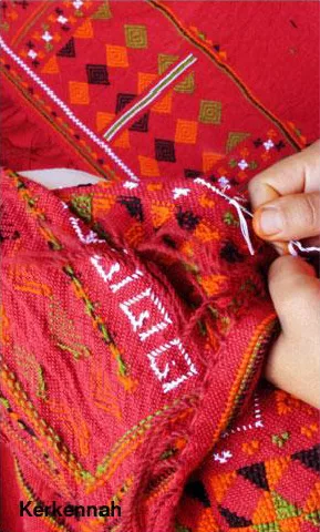 Embroidering Kerkennah Islands Eastern Tunisia