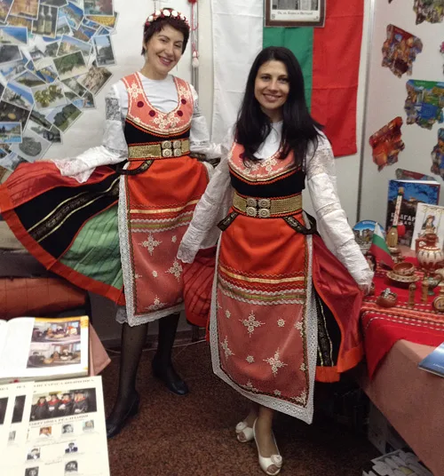 Bulgarian folk dress. A mix of Ottoman and Slavic garments and clothing traditions