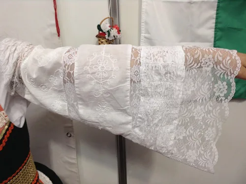 embellished sleeve of Bulgarian chemise