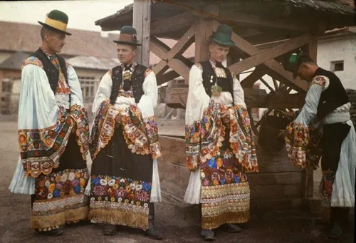 Traditional costume of Hungary. Mix of Renaissance and Baroque creates unique folk outfit