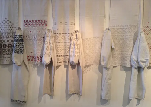 Ukrainian traditional embroidered shirts from central Ukraine