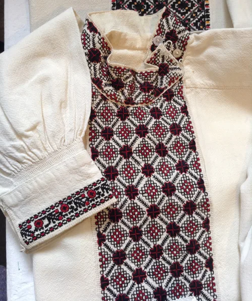 Ukrainian men's traditional embroidered shirt