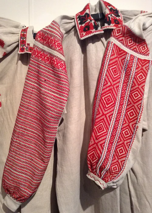 Embroidery patterns on women’s shirts from Polissya region of Ukraine