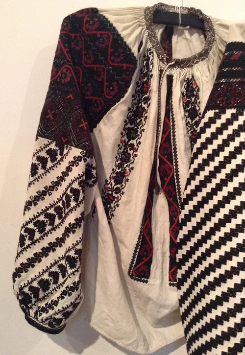 Women’s shirt with intricate embroidery pattern from Borshchiv district Ternopil region of Ukraine